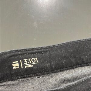 G-Star Black Skinny Jeans 3301
